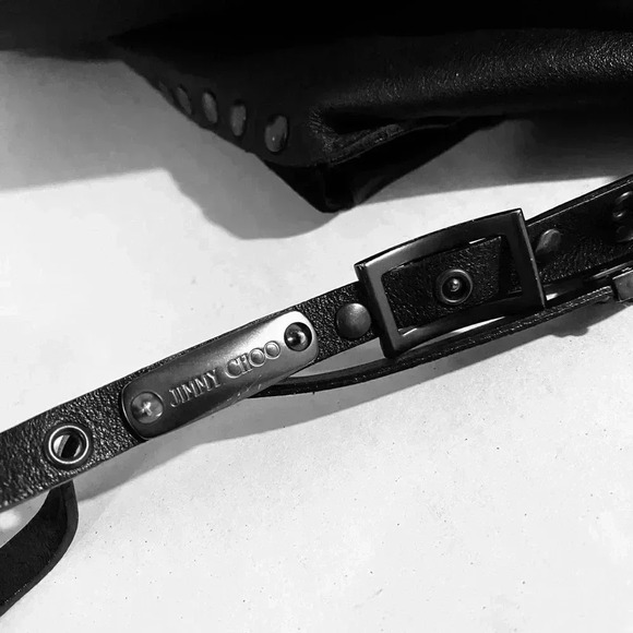 Jimmy Choo Black Studded Shoulder Bag - Picture 6 of 12